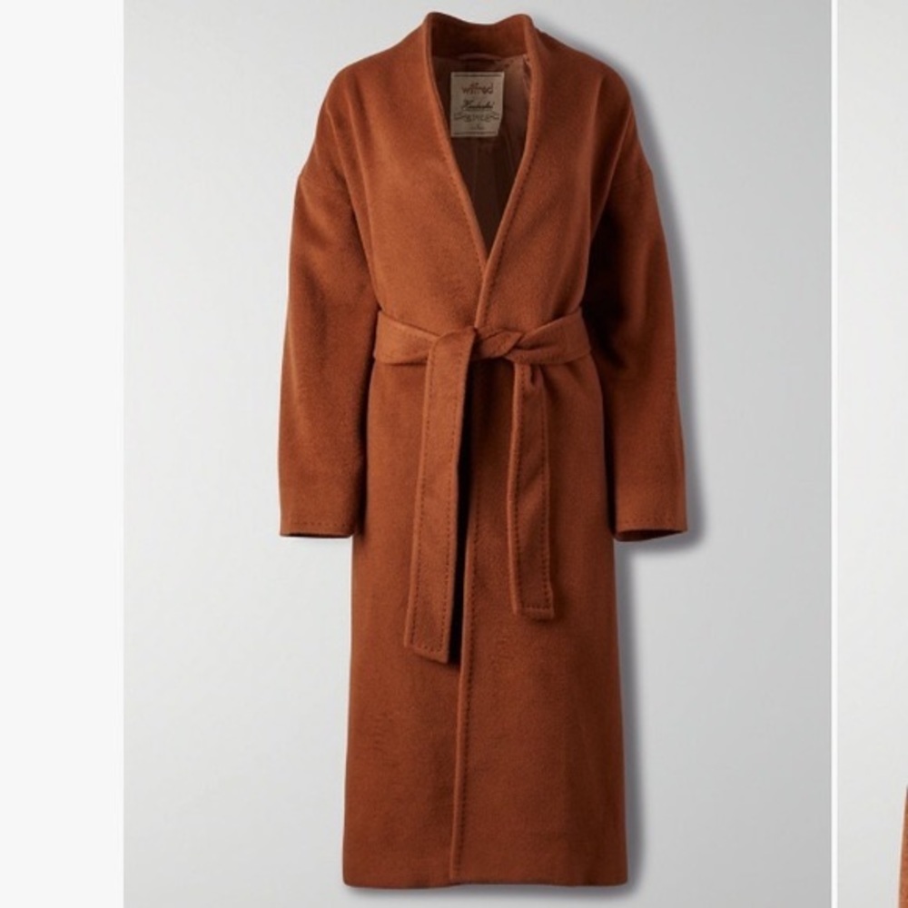 Aritzia Wilfred Raffles Long Coat (camel and wool)